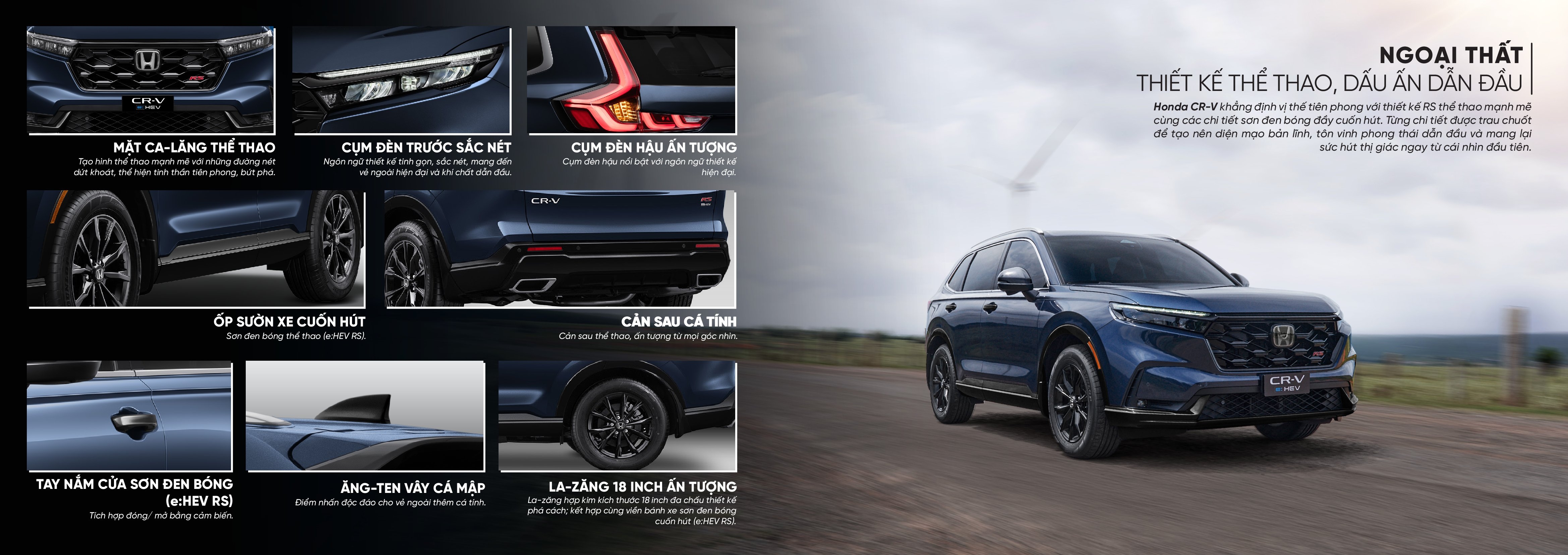 Ngoại thất Honda CR-V 2026 | Honda Ô tô Khánh Hòa - Nha Trang | Hotline 0905 254 255