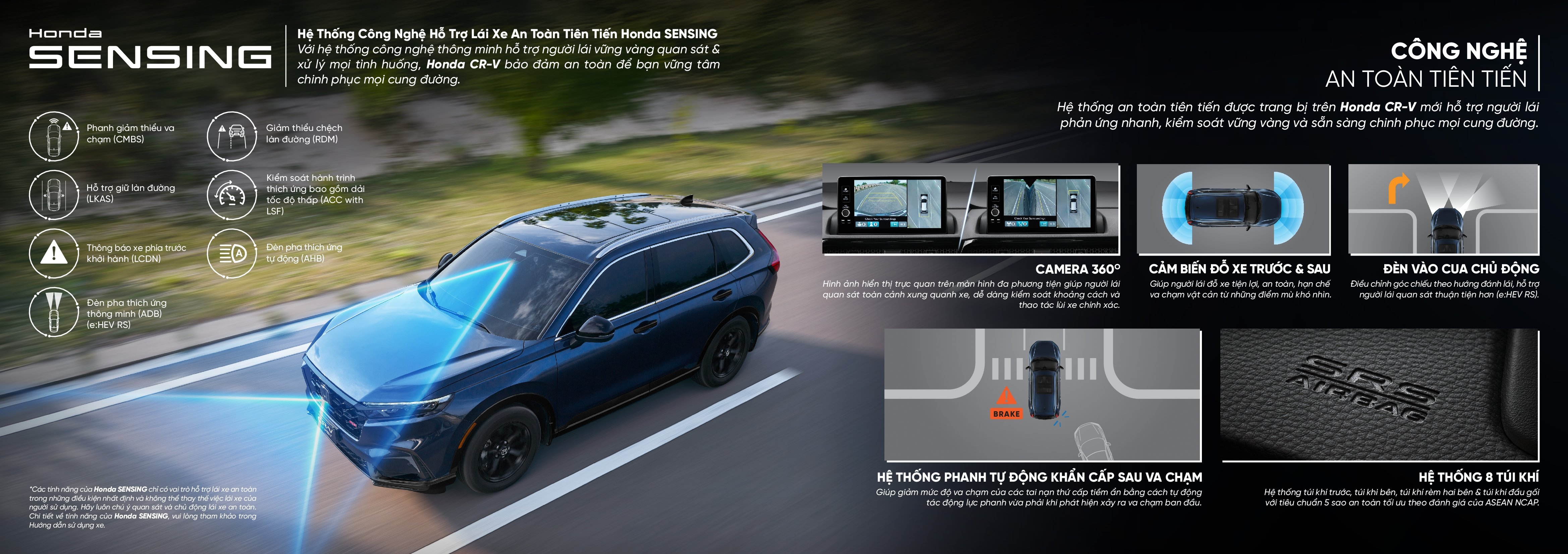 Honda CR-V mới trang bị Honda Sensing 7 chức năng - Honda Ô tô Khánh Hòa - Nha Trang | Hotline 0905 254 255